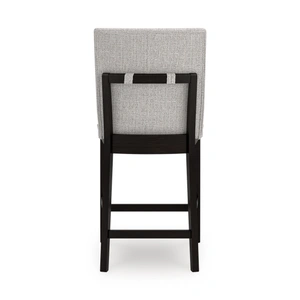 Ashley Furniture Neymorton Wood Barstool - Gray Upholstered 30-inch Stool | Sohomod, Dark Grayish Brown (Set of 2)