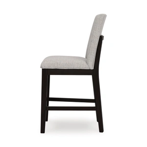 Ashley Furniture Neymorton Wood Barstool - Gray Upholstered 30-inch Stool | Sohomod, Dark Grayish Brown (Set of 2)