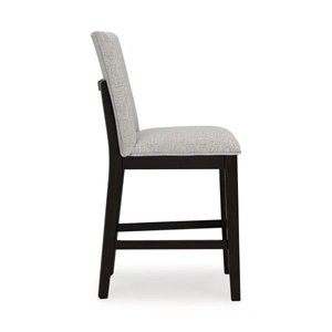 Ashley Furniture Neymorton Wood Barstool - Gray Upholstered 30-inch Stool | Sohomod, Dark Grayish Brown (Set of 2)
