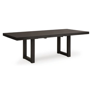 Ashley Furniture Neymorton Wood Extendable Dining Table - Seats 10 - Dark Brown, Dark Grayish Brown