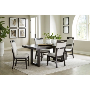 Ashley Furniture Neymorton Butterfly Extendable Dining Set - Dark Brown | Ashley, Dark Grayish Brown
