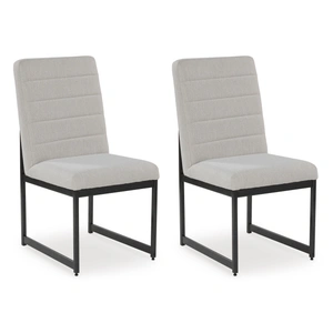 Ashley Furniture Tomtyn Industrial-Modern Dining Side Chair | Light Brown Fabric, Light Brown (Set of 2)