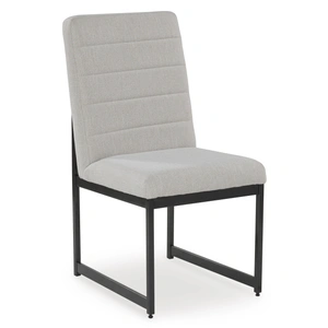 Ashley Furniture Tomtyn Industrial-Modern Dining Side Chair | Light Brown Fabric, Light Brown (Set of 2)