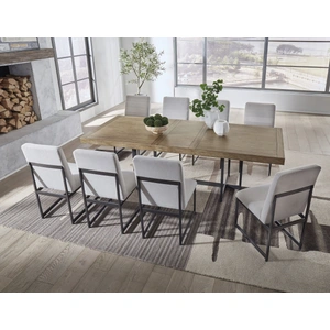 Ashley Furniture Tomtyn Extendable Dining Set - Light Brown & Metal | Ashley, Light Brown