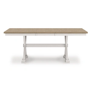 Ashley Furniture Purlaney Wood Butterfly Extendable Dining Table - Antique White, Antique White/Natural