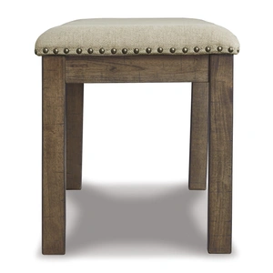 Ashley Furniture Moriville Upholstered Dining Room Bench | Beige & Gray-Brown, Beige