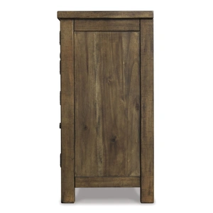 Ashley Furniture SM Moriville Wood Server w/4 Doors, 2 Drawers & 1 Shelf, Beige