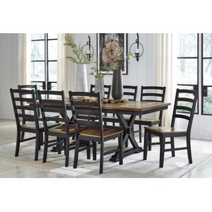 Ashley Furniture Wildenauer Extendable Dining Set - Brown & Black | Ashley, Brown/Black