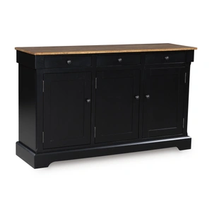 Ashley Furniture Wildenauer Wood Dining Room Buffet | Modern Farmhouse Sideboard, Brown/Black