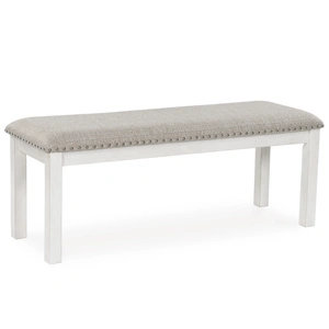 Ashley Furniture Robbinsdale Large Upholstered Dining Bench | Antique White, Antique White