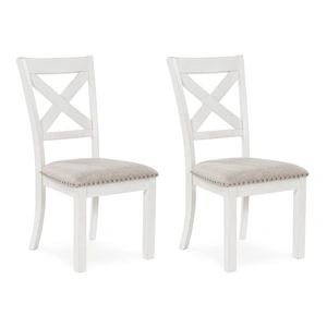 Ashley Furniture Robbinsdale Cottage-Style Dining Side Chair | Antique White, Antique White (Set of 2)