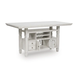 Ashley Furniture Robbinsdale Wood Counter Height Dining Table with Storage, Antique White
