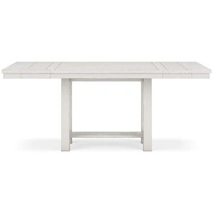 Ashley Furniture SM Robbinsdale Wood Rectangular Extendable Counter Table, Antique White