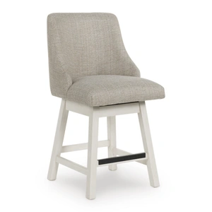 Ashley Furniture Robbinsdale Swivel Barstool - Antique White High Back | Sohomod, Antique White (Set of 2)
