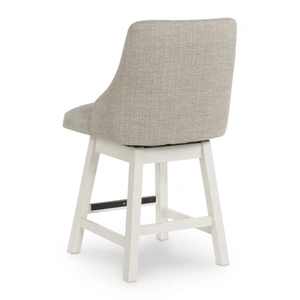 Ashley Furniture Robbinsdale Swivel Barstool - Antique White High Back | Sohomod, Antique White (Set of 2)