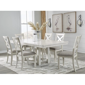 Ashley Furniture Robbinsdale Extendable Dining Set - Antique White | Ashley, Antique White