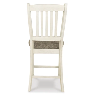 Ashley Furniture Bolanburg Upholstered Barstool - Antiqued White (Set of 2), Two-tone (Set of 2)
