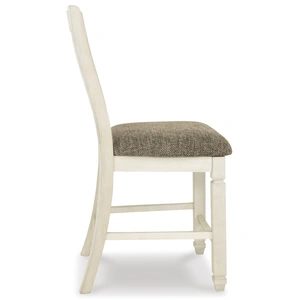Ashley Furniture Bolanburg Upholstered Barstool - Antiqued White (Set of 2), Two-tone (Set of 2)