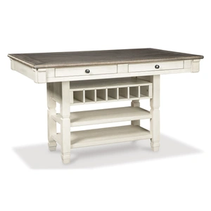 Ashley Furniture Bolanburg Counter Height Table - Antique White & Oak w/ 4 Drawers | Sohomod, Antique White/Weathered Oak