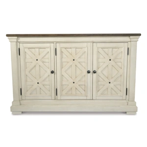 Ashley Furniture SM Bolanburg Wood Server w/3 Doors, Antiqued White