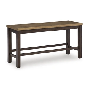 Ashley Furniture Rylandeen Wood Double Counter Bench | Modern Farmhouse Style, Light Brown/Dark Brown