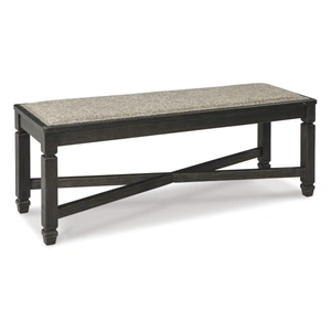 Ashley Furniture Tyler Creek Upholstered Dining Room Bench | Black & Grayish Brown, Black/Grayish Brown