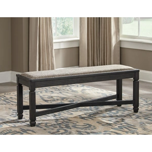 Ashley Furniture Tyler Creek Upholstered Dining Room Bench | Black & Grayish Brown, Black/Grayish Brown