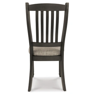 Ashley Furniture Tyler Creek Slat-Back Dining Side Chair | Black & Grayish-Brown, Black/Grayish Brown (Set of 2)