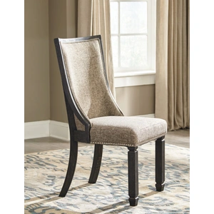 Ashley Furniture Tyler Creek Two-Tone Dining Side Chair | Black & Grayish-Brown, Black/Grayish Brown (Set of 2)