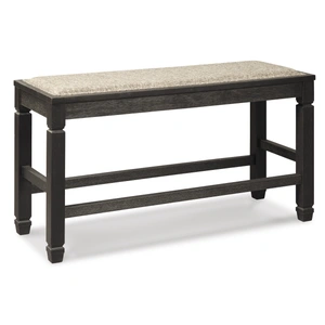 Ashley Furniture Tyler Creek Double Counter Bench - Rustic Upholstered | Sohomod, Antique Black