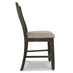 Ashley Furniture Tyler Creek Wood Barstool - Black & Gray High Back | Sohomod, Black/Grayish Brown (Set of 2)