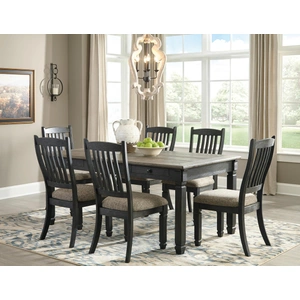 Ashley Furniture Tyler Creek Wood Dining Set - Black & Gray Two-Tone | Ashley, Black/Gray