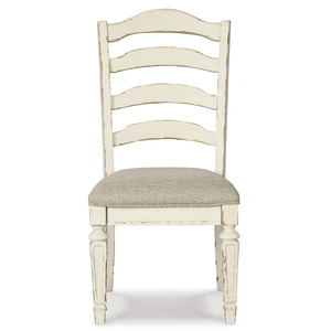 Ashley Furniture SM Realyn Polyester/Wood Dining Side Chair, Chipped White (Set of 2)