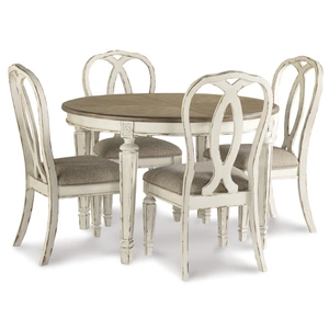 Ashley Furniture Realyn Oval Extendable Dining Table - Chipped White | Sohomod, Chipped White
