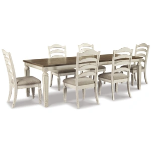 Ashley Furniture SM Realyn 5-Piece Wood Dining Room Set, Chipped White