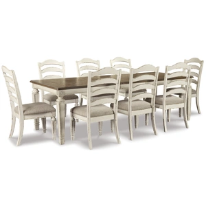 Ashley Furniture SM Realyn 5-Piece Wood Dining Room Set, Chipped White