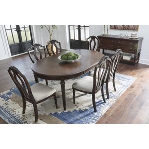 Ashley Furniture Lavinton Oval Extendable Dining Set - Brown | Ashley Furniture, Brown
