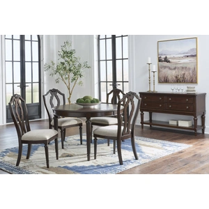 Ashley Furniture Lavinton Oval Extendable Dining Set - Brown | Ashley Furniture, Brown
