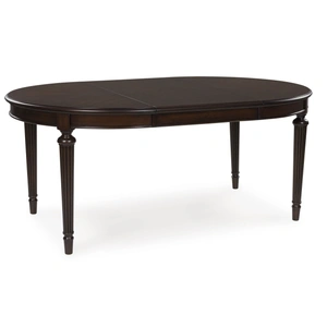 Ashley Furniture Lavinton Oval Wood Extendable Dining Table - Brown | Sohomod, Brown
