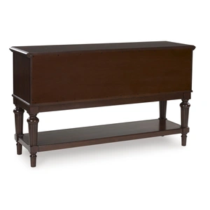 Ashley Furniture Lavinton Wood Dining Server | 4-Drawer Cherry Brown Sideboard, Brown