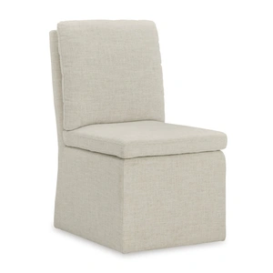 Ashley Furniture Krystanza Upholstered Dining Side Chair | Oatmeal Fabric, Oatmeal (Set of 2)