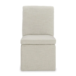 Ashley Furniture Krystanza Upholstered Dining Side Chair | Oatmeal Fabric, Oatmeal (Set of 2)
