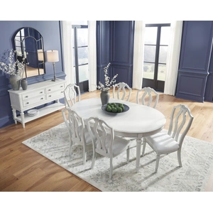 Ashley Furniture Montelaine Round Extendable Dining Set - Antique White | Ashley, Antique White