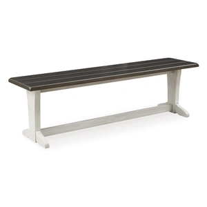 Ashley Furniture Darborn Large Dining Room Bench | Gray-Brown Wood Finish, Gray/Brown