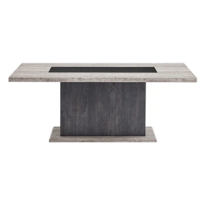 Global Furniture USA D8030 Rectangular Storage Dining Table in Black/Brown