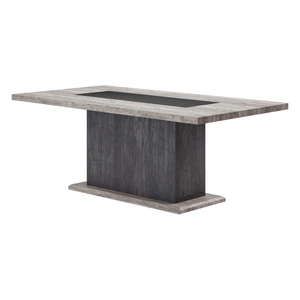 Global Furniture USA D8030 Rectangular Storage Dining Table in Black/Brown