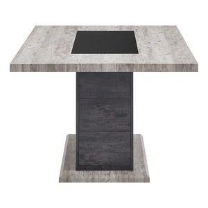 Global Furniture USA D8030 Rectangular Storage Dining Table in Black/Brown