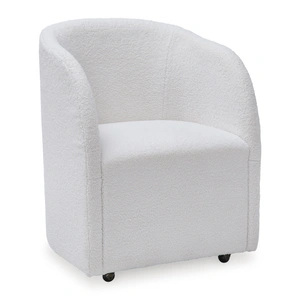 Ashley Furniture Rowanbeck Modern Upholstered Dining Arm Chair | Ivory Finish, Ivory (Set of 2)