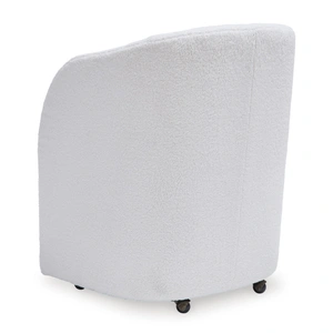 Ashley Furniture Rowanbeck Modern Upholstered Dining Arm Chair | Ivory Finish, Ivory (Set of 2)