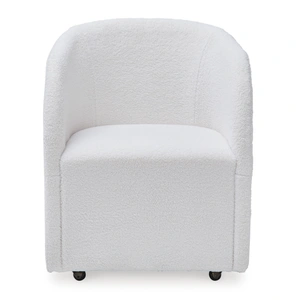 Ashley Furniture Rowanbeck Modern Upholstered Dining Arm Chair | Ivory Finish, Ivory (Set of 2)